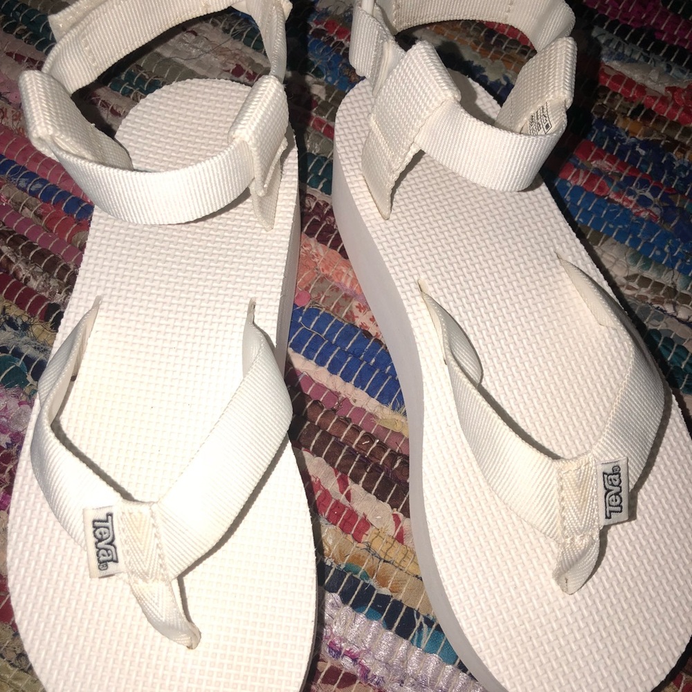 Teva white flatforms